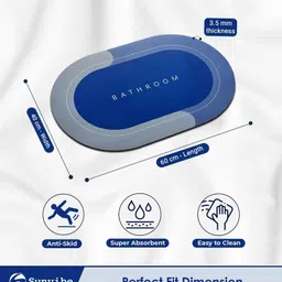 casacraft by pepperfry Rubber Bathroom Mat image 4