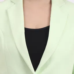 apsra boutique Women Formal Women Pantsuit, Single Button Blazer with Straight Pants Solid Suit image 4