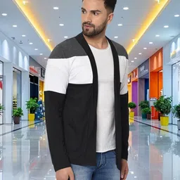 metronaut Men Full Sleeve Multicolor Shrug image 3