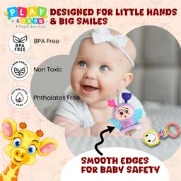 playgrow Baby Rattle Toy Set 7 for Newborns Colorful & Safe Toys for Boys and Girls Rattle image 3