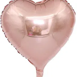 bash n splash Solid Princess Rose Gold Happy Birthday Party Decoration Pack with Heart Balloon and 50 latex balloon with light (Pack of 66) Balloon image 5
