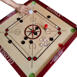 glonex Premium Medium Carrom Board – Smooth Play Surface, Perfect for Home & Family Fun 50 cm Carrom Board image 3