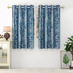 panipat textile hub 152 cm (5 ft) Window Polyester Semi Transparent Curtain (Pack Of 4) image 1