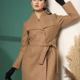 protex Tweed Solid Coat For Women-picture-12