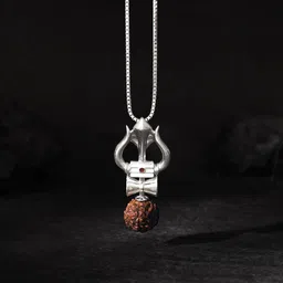 GIVA Rhodium-Plated Contemporary Pendants with Chains-picture-23