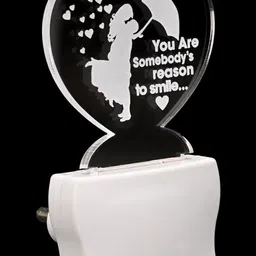 1ST TIME Red & White Printed Acrylic Abstract Shaped Shaped Wall Lamp image 3