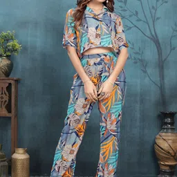 moda rapido Ethnic Motifs Printed V-Neck Tunic With Palazzo-picture-21