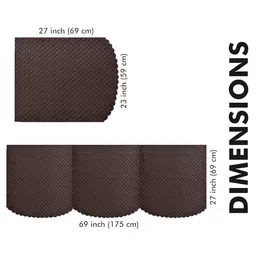 RADECOR Brown 5 Pieces Velvet Sofa Cover Without Arms image 4