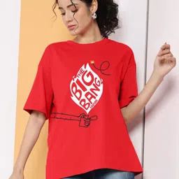Leotude Women Printed OversizedT-shirt-image-45