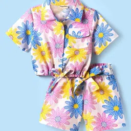 CrayonFlakes Girls Printed Top with Shorts-picture-31