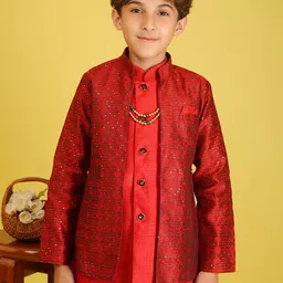 BAESD Boys Woven-Designed Ethic Sherwani image 4