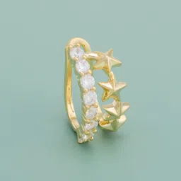 Kushal's Fashion Jewellery Gold-Plated Classic Zircon Studded Studs-image-76