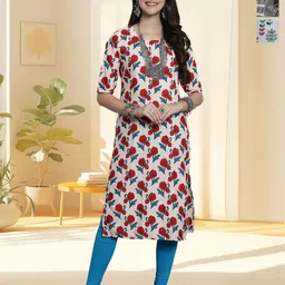 HERE&NOW Women Pack of 3 Ethnic Motifs Printed Kurtas-picture-20