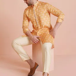 KISAH Men Printed Regular Kurta with Trousers-picture-34