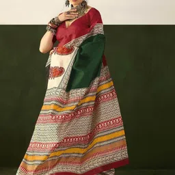 HMP Fashion Paisley Ikat Saree-image-93