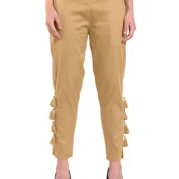 FLOREOS Women Textured Comfort Easy Wash Trousers-image-12