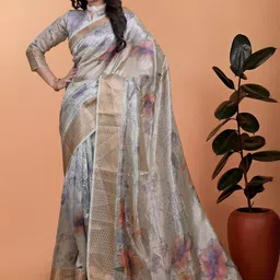 Okom Floral Silk Blend Designer Saree-picture-14