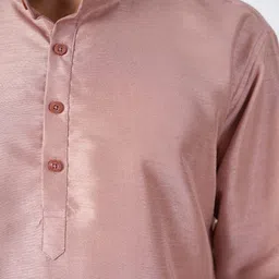 Aadi Shuddh Men Peach Kurtas image 5
