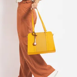 Chumbak Women Textured Structured Shoulder Bag image 5