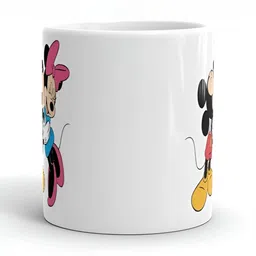 Mr UVD White & Black Cartoon Characters Printed Ceramic Glossy Mug image 2