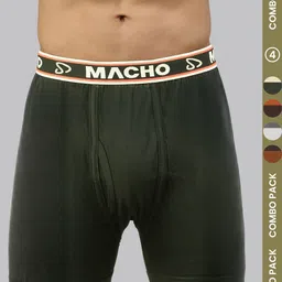 MACHO Sporto Men Pack Of 4 Pure Cotton Long Trunk-picture-18