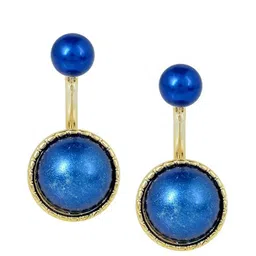 MEMOIR Gold-Plated Contemporary Faux Pearl Drop Earrings-picture-44