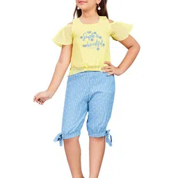 Lei-Chie Girls Printed Round Neck Top With Capri-picture-20