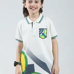 Monte Carlo Boys Printed Polo Collar Applique T-shirt-image-69