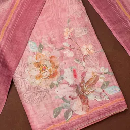 Soch Floral Printed Sequinned Unstitched Dress Material image 3