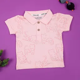 V-Mart Boys Graphic Printed Polo Collar Cotton T-shirt-picture-31