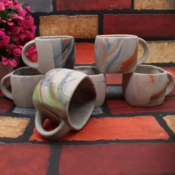 laghima jadon Multicoloured Ethnic Motifs Printed Ceramic Glossy Cups Set of Cups and Mugs image 2