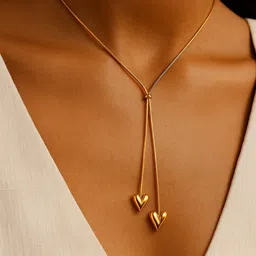 The Jewellery Tale Stainless Steel Gold-Plated Minimal Necklace-picture-22