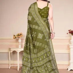 BilloRani Ethnic Motifs Printed Saree image 3