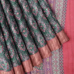The Chennai Silks Floral Zari Saree image 5