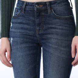 ONLY Women Skinny Fit High-Rise Highly Distressed Light Fade Stretchable Jeans image 5