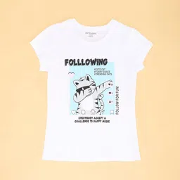 Pantaloons Junior Girls Typography Applique T-shirt-picture-10
