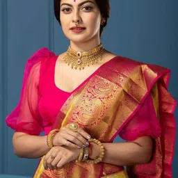 Rujave Woven Design Zari Art Silk Kanjeevaram Saree image 3