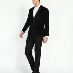 peter england Men Single Breasted Solid Suit image 3