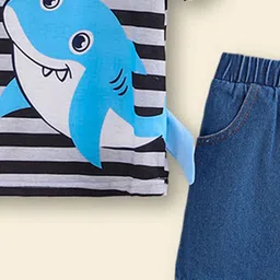 INCLUD Boys Striped T-shirt with Shorts image 3