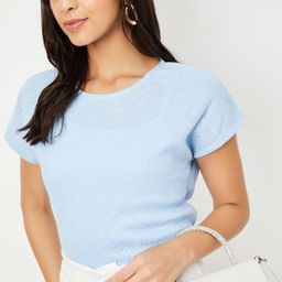 max Women Self Design Extended Sleeves Top-picture-15