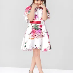 Naughty Ninos Floral Print Crepe Fit & Flare Dress-image-28