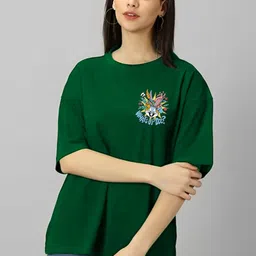 Kushi Flyer Women Printed Drop-Shoulder Sleeves T-shirt-image-60