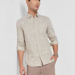 Peregrine by Pantaloons Floral Printed Spread Collar Pure Cotton Shirt-image-42