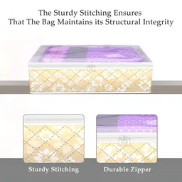 Aura Grey & White 2 Pieces Floral Printed Multi-Utility Organisers image 3