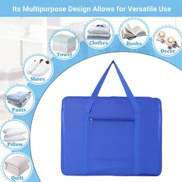 Aura Royal Blue 3 Pieces Multi-Utility Organiser Bag With Handle image 3