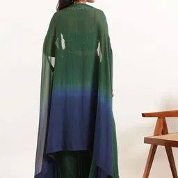 DEASHA INDIA Embroidered Mirror Work Top With Palazzos And Shrug image 5