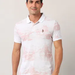 U.S. Polo Assn. Denim Co. Men Abstract Printed Polo Collar Cotton Slim Fit T-shirt-picture-37