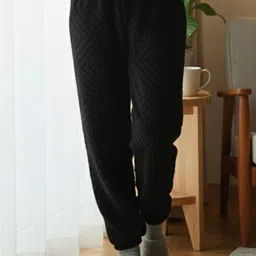 Uttam Women Mid-Rise Rib Lining Winter Lounge Pant-picture-56