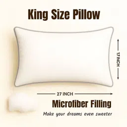 Siroki Bond Grey Fibre Filled Polyester Breathable Sleep Pillow image 2