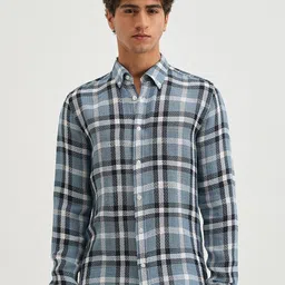 Banana Club Men Classic Checked Casual Shirt-image-96